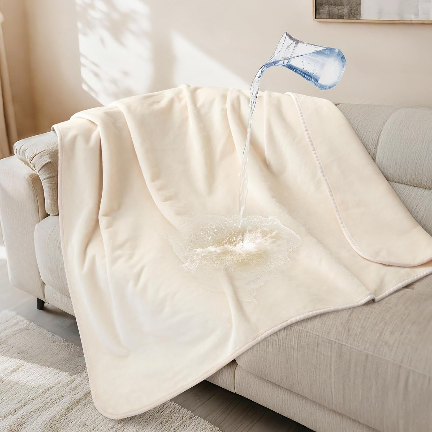 loobani-waterproof-blanket-for-bed-soft-flannel-twin-bed-blanket-60-x-80-dog-pet-blankets-for-large-dogs-reversible-spill-proof-throw-for-couch-cover-movie-time-camping-travel-noise-free-grey