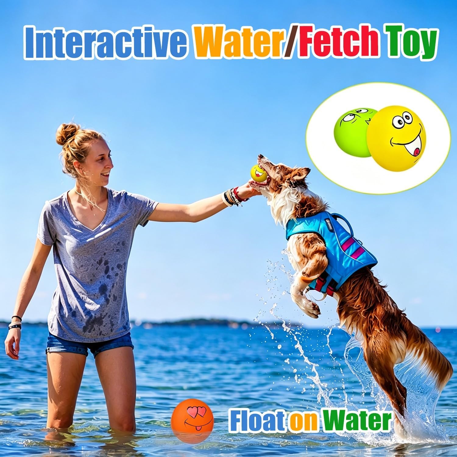 holysteed-latex-squeaky-dog-toys-for-small-dogs-mini-breed-2-2-flat-ball-2-2x2-2x1-3-flat-squeaky-balls-6pcs-soft-small-dog-toys-chewing-squeak-toy-smile-face-fetch-puppy-pet-toy-with-squeaker