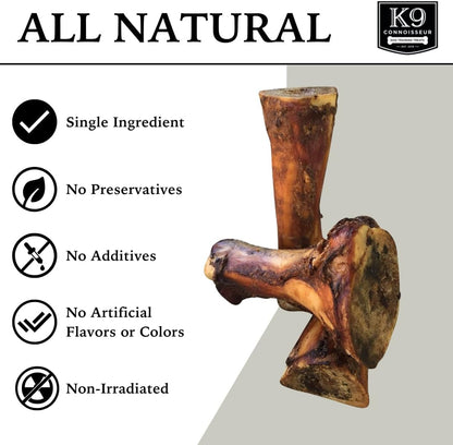 K9 Connoisseur Beef Marrow Large Dog Bones Long Lasting for Aggressive Chew | USA Made Single Ingredient Champ Bones for Large Dogs over 50 Pounds - 3 Pack2