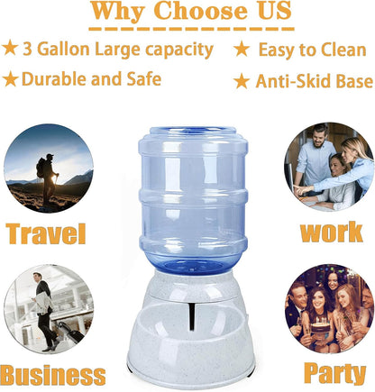 Automatic Dog Water Dispenser, 3 Gallon| 11L Gravity Automatic Pet Water Dispenser Station, Pet Waterer for Dogs and Cats, Large Capacity Water Feeder6