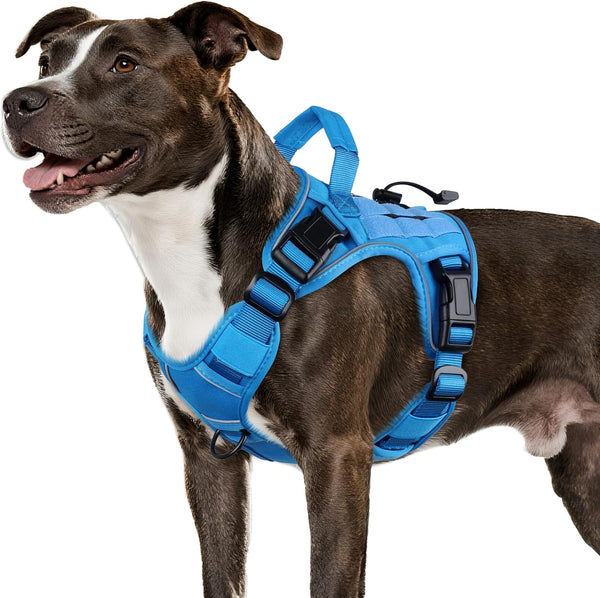 WINGOIN Tactical Dog Harness for Large Dogs, Heavy Duty No Pull Dog Harness with Handle, Adjustable Reflective Military K9 German Shepherd Big Size Dog Vest for Walking, Training, Hunting, Green (L) | with Handle,Adjustable Reflective,Green Military K9 Style,Big Size Dog Vest,For German Shepherd,For Walking Training Hunting47