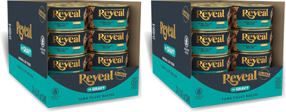 Reveal Fish & Chicken Variety in Gravy Wet Cat Food 12-Pack 2.47 Oz Cans | 100% Natural, High Quality Protein, Limited Ingredient, Grain Free, No Fillers, No Artificial Additives, No By-Products12