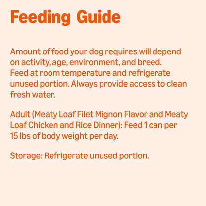Amazon Basics Wet Dog Food Meaty Loaf Variety Pack, Filet Mignon Flavor and Chicken & Rice Dinner, Made with Real Chicken and Beef, 13.2 Oz Can, (6 Cans of Each Flavor, 12 Cans in Total)5