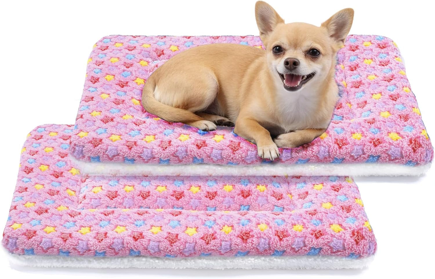 mora-pets-dog-crate-pad-ultra-soft-pet-bed-with-cute-star-print-washable-mat-for-large-medium-small-dogs-reversible-fleece-kennel-liner-cat-bed-23-x-18-inch-brown