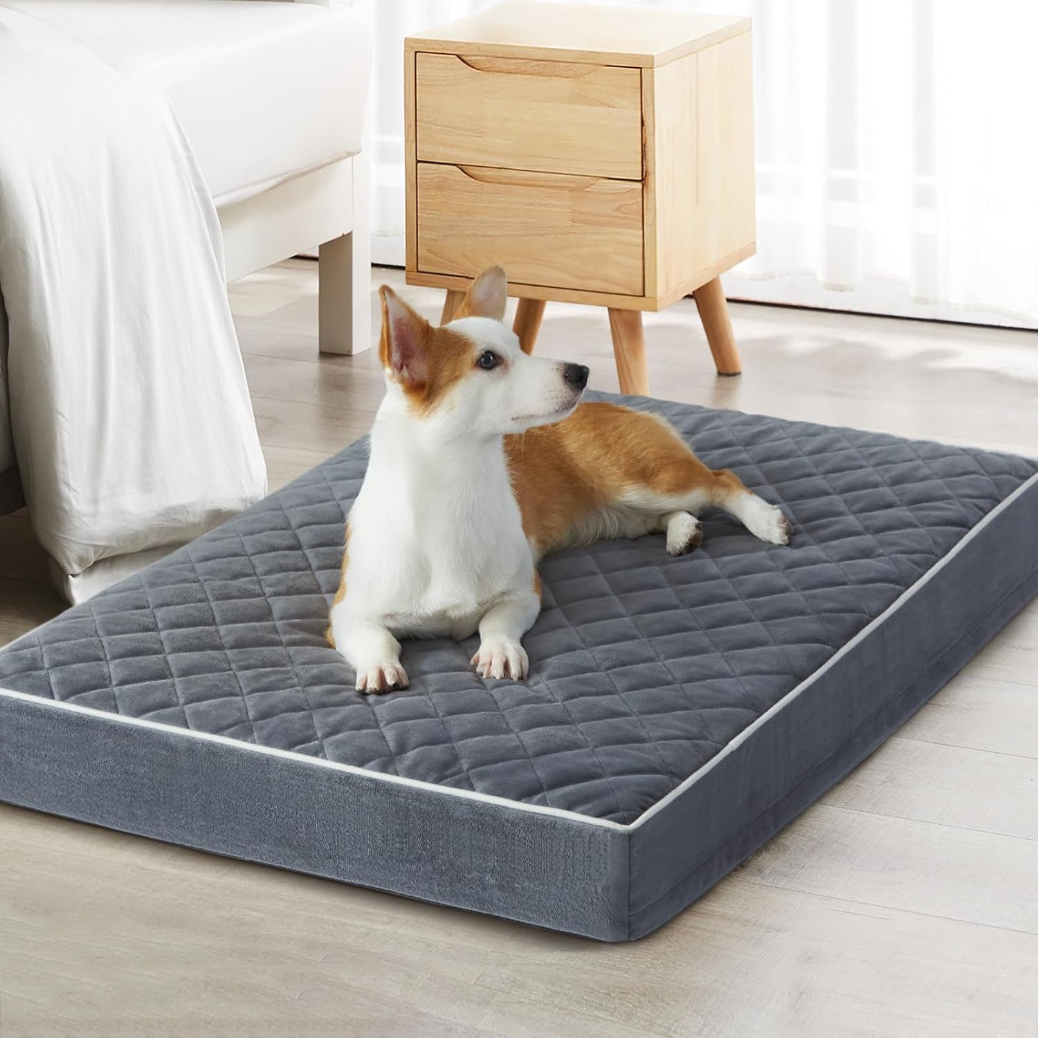 wnpethome-orthopedic-waterproof-extra-large-senior-dogs-bed-for-comfy-sleeping-with-removable-washable-cover-multi-needle-quilting-xl-crate-bed-for-large-sized-dog-relax-light-grey