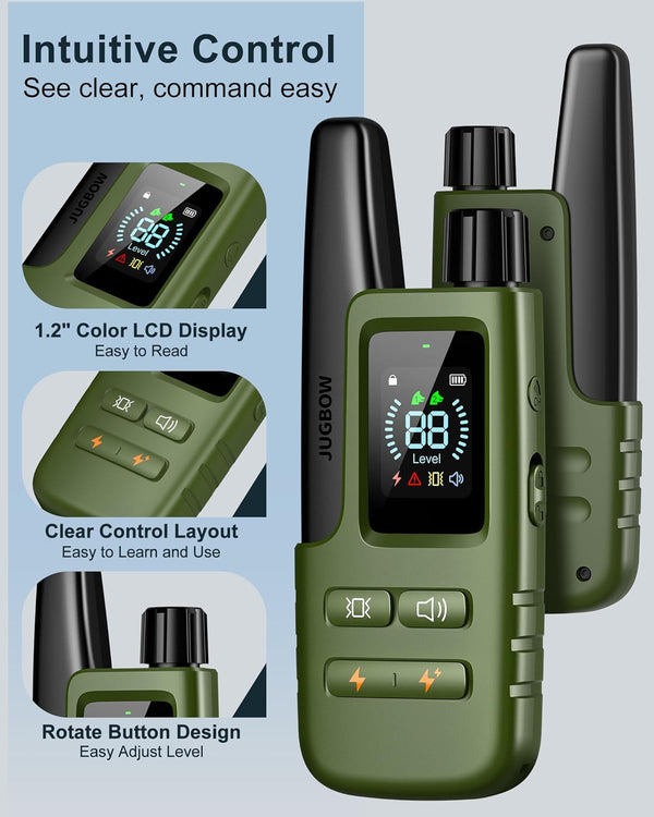 Dog Shock Collar - 4500FT Dog Training Collar with Remote, IPX8 Waterproof Electric Dog Collar with 4 Training Modes, Security Lock, Rechargeable Ecollar for 10-120Lbs Small Medium Large Dogs7