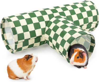 Bienbee Guinea Pig Tunnel, 3 Way Washable Guinea Pig Hideout,Foldable Rabbit Tunnel Guinea Pigs Toys for Bunny Hamster Chinchilla Ferret Rabbit Guinea Pigs Accessories Mushroom | Guinea Pig Hideout, Portable Tubes with Cute Print,High Dense Fabric for Small Pet'S Hiding Resting Playing and Exploring7