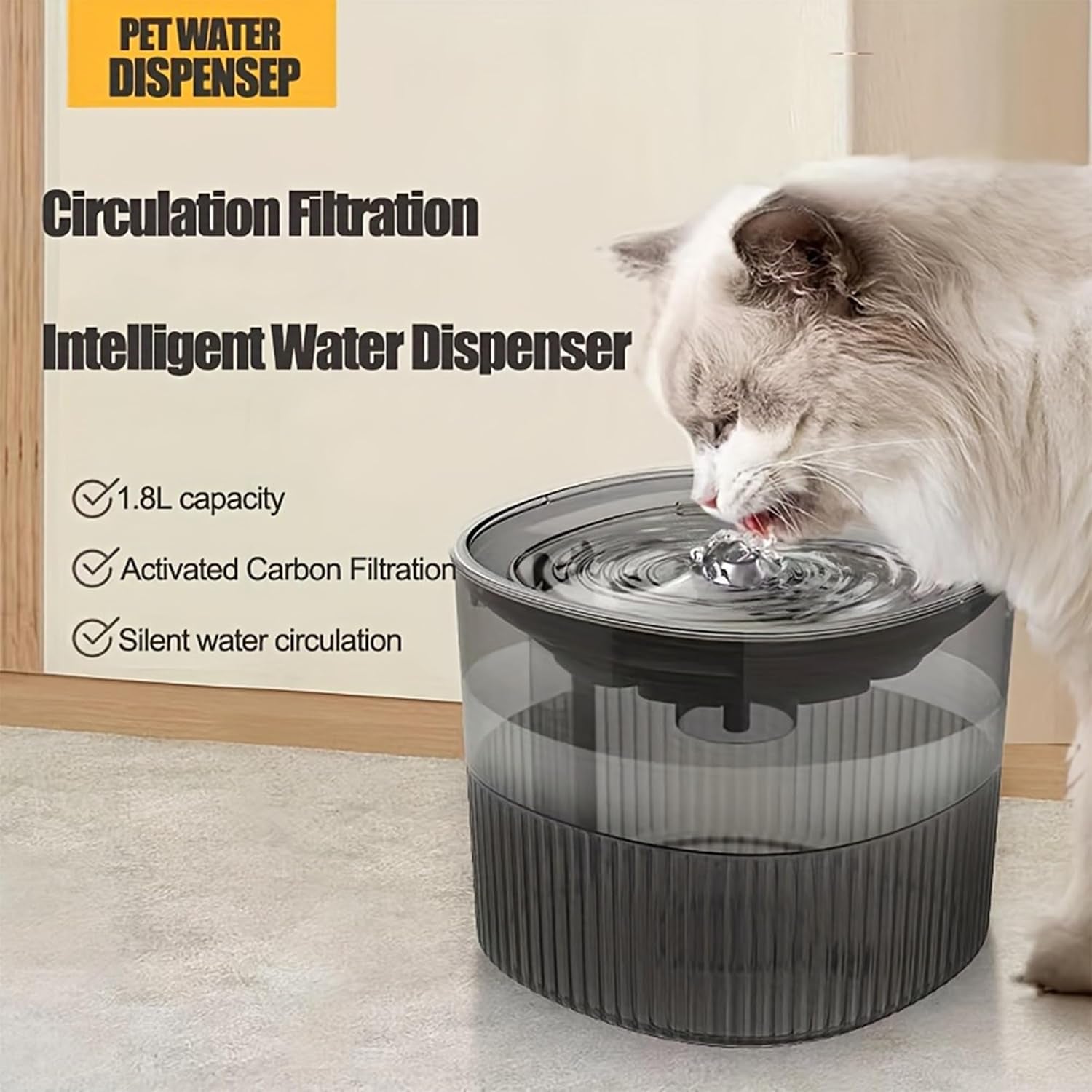 cat-water-fountain-dog-water-dispenser-automatic-pet-fountain-dogs-drinking-waterer-bowls-indoor-auto-watering-dish-animal-feeding-drinking-quiet-waterfall-with-1-replacement-filter61-oz-1-8-l