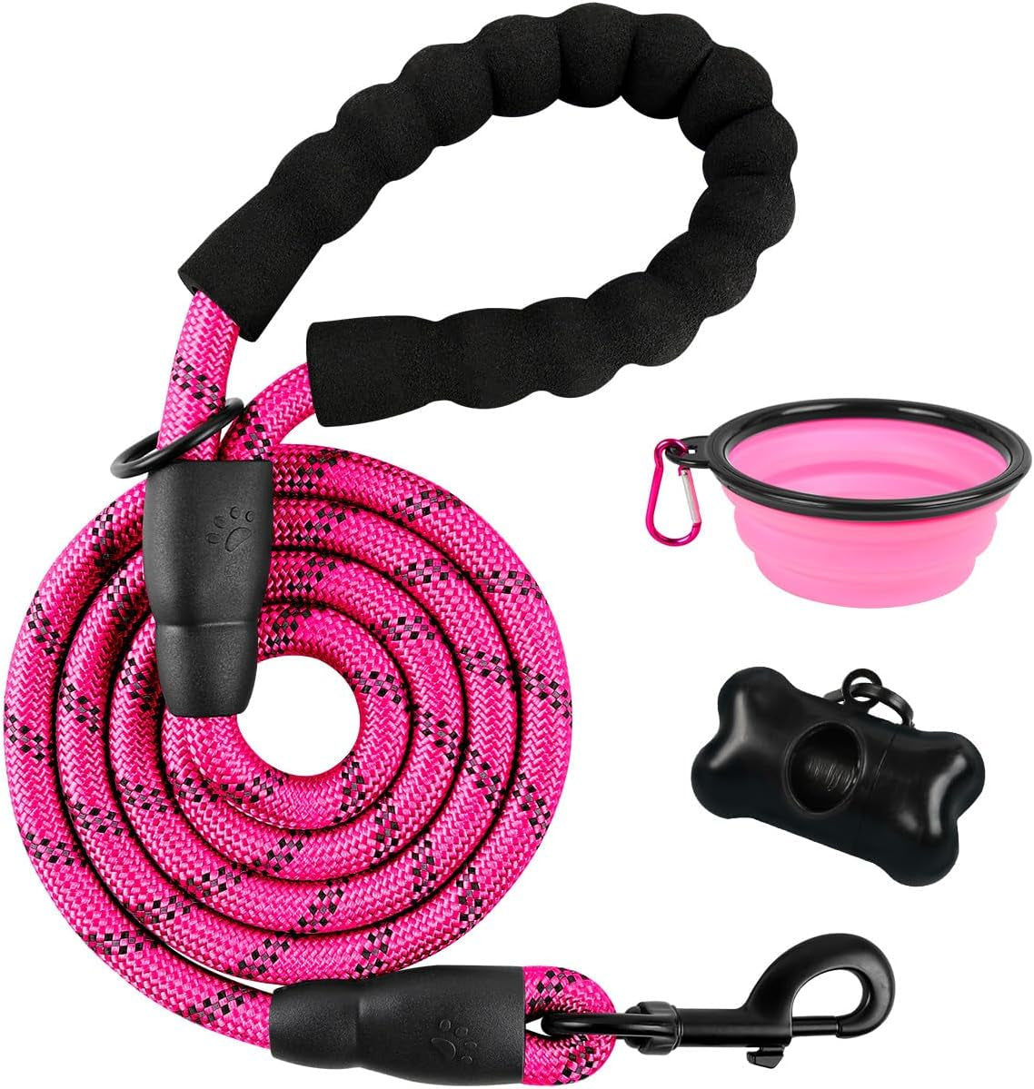 barkbay-dog-leashes-for-large-dogs-heavy-duty-dog-leash-4-5-6-ft-with-comfortable-padded-handle-and-highly-reflective-threads-for-medium-large-dogs-walking-training-running-5ft-1-2-pink