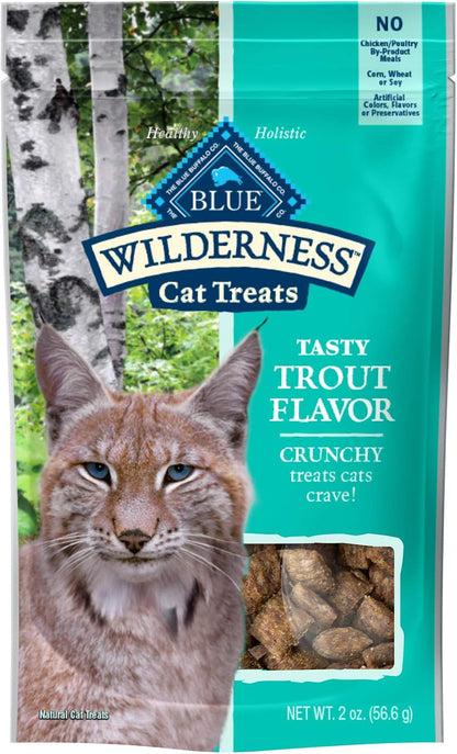 Blue Buffalo Wilderness Tasty Chicken Crunchy Cat Treats, Grain-Free Cat Treats, Real Chicken, Natural Ingredients, Enhanced with Vitamins, Minerals & Other Nutrients, Great for Training, Tub 12 Oz.12