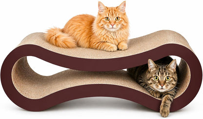 Fluffydream 37'' Cat Scratching Post, Natural Sisal Rope Scratcher with Dangling Teaser Ball and Covered with Soft Plush for Kittens and Adult Cats, Sand Color10