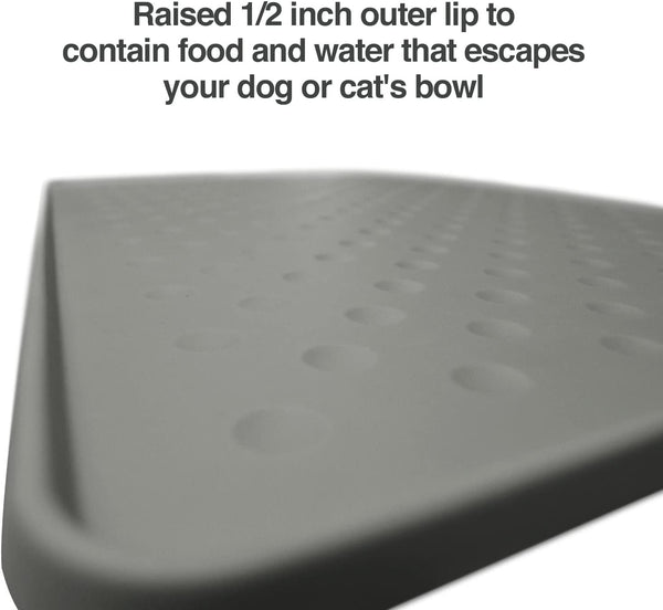 Petfusion Toughgrip Large plus Dog Food Mat [Just the Right Size before Getting Too Big @ 27.5 X 17.5]. Waterproof, Extra Tough FDA Grade Silicone, Grey6