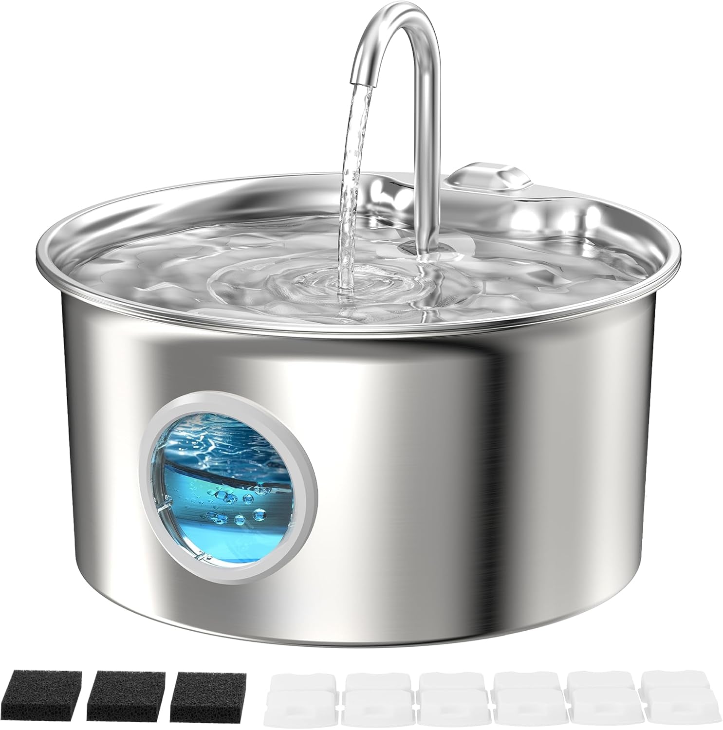 cat-water-fountain-stainless-steel-cat-fountain-for-drinking-88oz-2-6l-pet-water-fountain-for-cats-indoor-quiet-cats-water-bowl-dispenser-pets-feeding-watering-supplies-for-small-animals