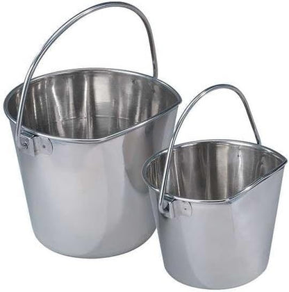 Pro Select Stainless Steel Pet Pail, 1-Quart Size – Heavy Duty Flat Sided Pail Great for Providing Water in Pet Kennels1