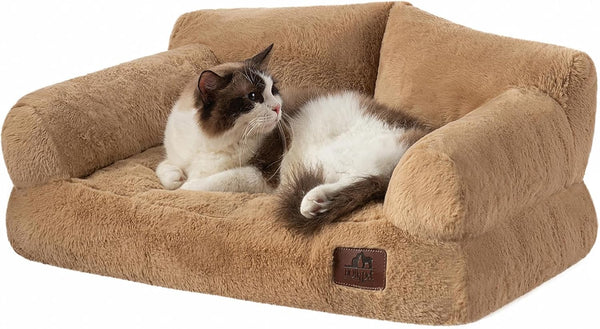 Hollypet Small Dog Large Cat Bed Puppy Couch Beds for Pets up to 25 Lbs | Fluffy Dog Cat Couch Plush Soft Warming Pets Beds with Machine Washable Cover and Non-Slip Bottom28