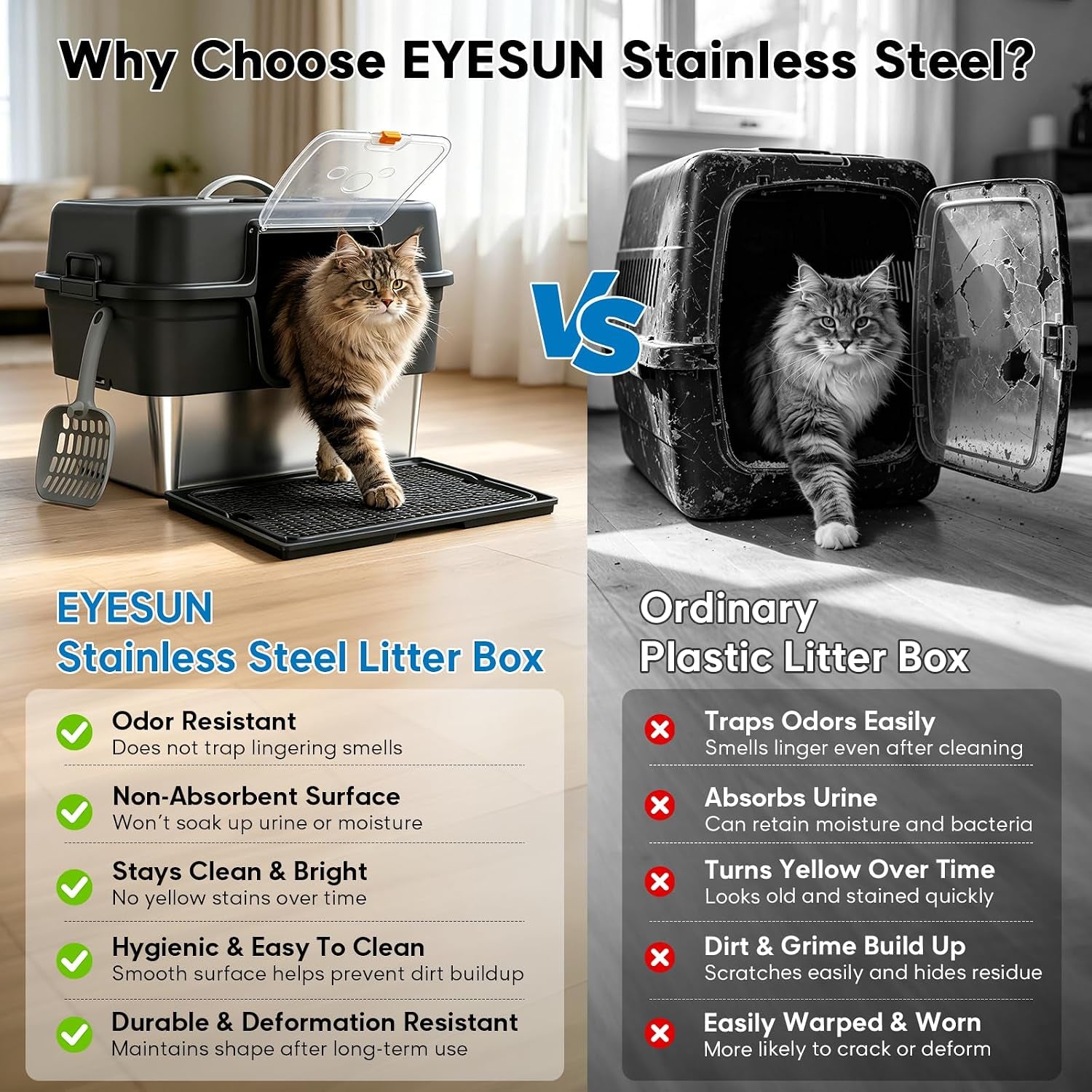 stainless-steel-enclosed-litter-box-for-large-cats-xxl-covered-cat-litter-box-with-lid-leakproof-high-sided-metal-cat-litter-box-easy-to-clean-odor-resistant-multi-cat-homeblack