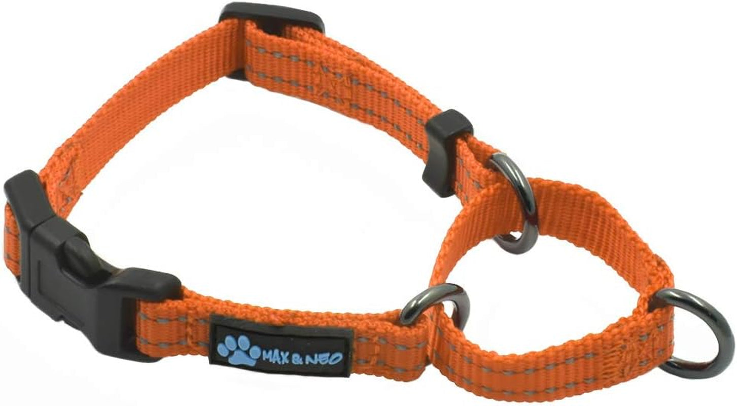 max-and-neo-nylon-martingale-collar-we-donate-to-a-dog-rescue-for-every-collar-sold-medium-orange