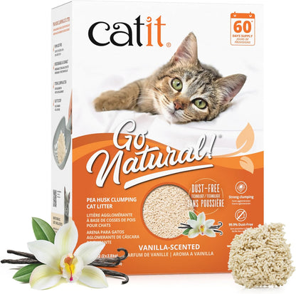Catit Go Natural Pea Husk Clumping Cat Litter, 12.3 Lb, Natural1