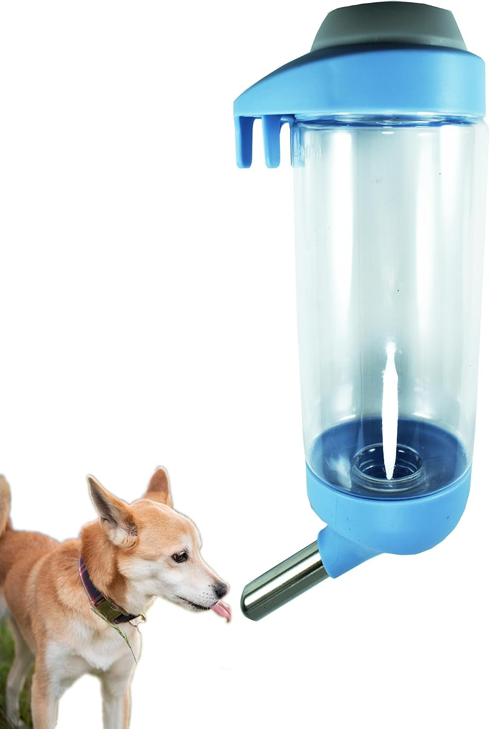 dog-crate-water-bottle-dispenser-no-drip-cat-kennel-water-dispenser-cage-water-feeder-easy-to-use-water-bottle-for-dog-crate-perfect-for-keeping-your-pet-hydrated-grey-500ml