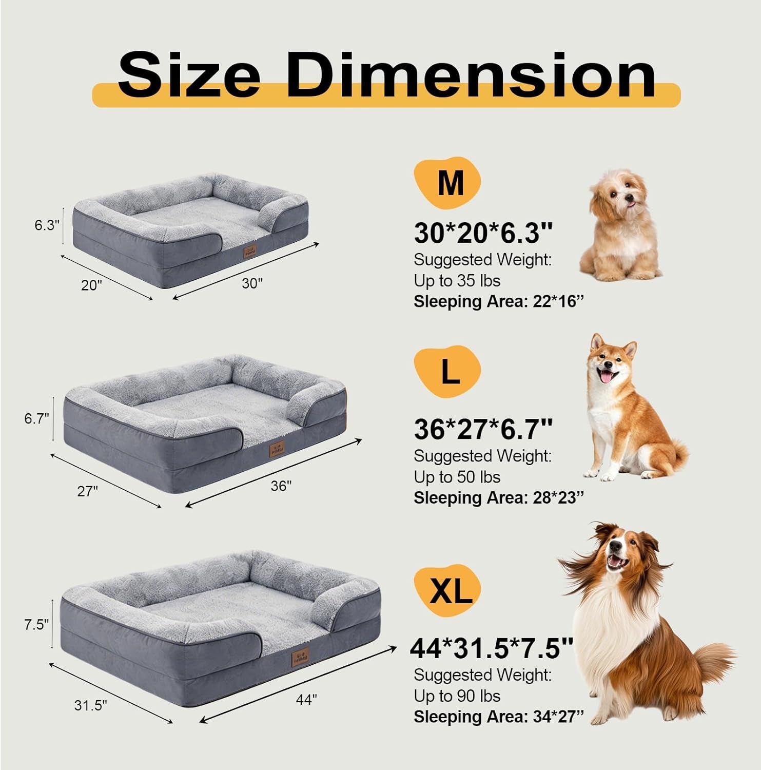 orthopedic-dog-bed-for-medium-dogs-gel-memory-foam-pet-bed-with-waterproof-washable-cover-contoured-bolster-design-for-dogs-cats-grey-30-0-l-x-20-0-w-x-6-3-th
