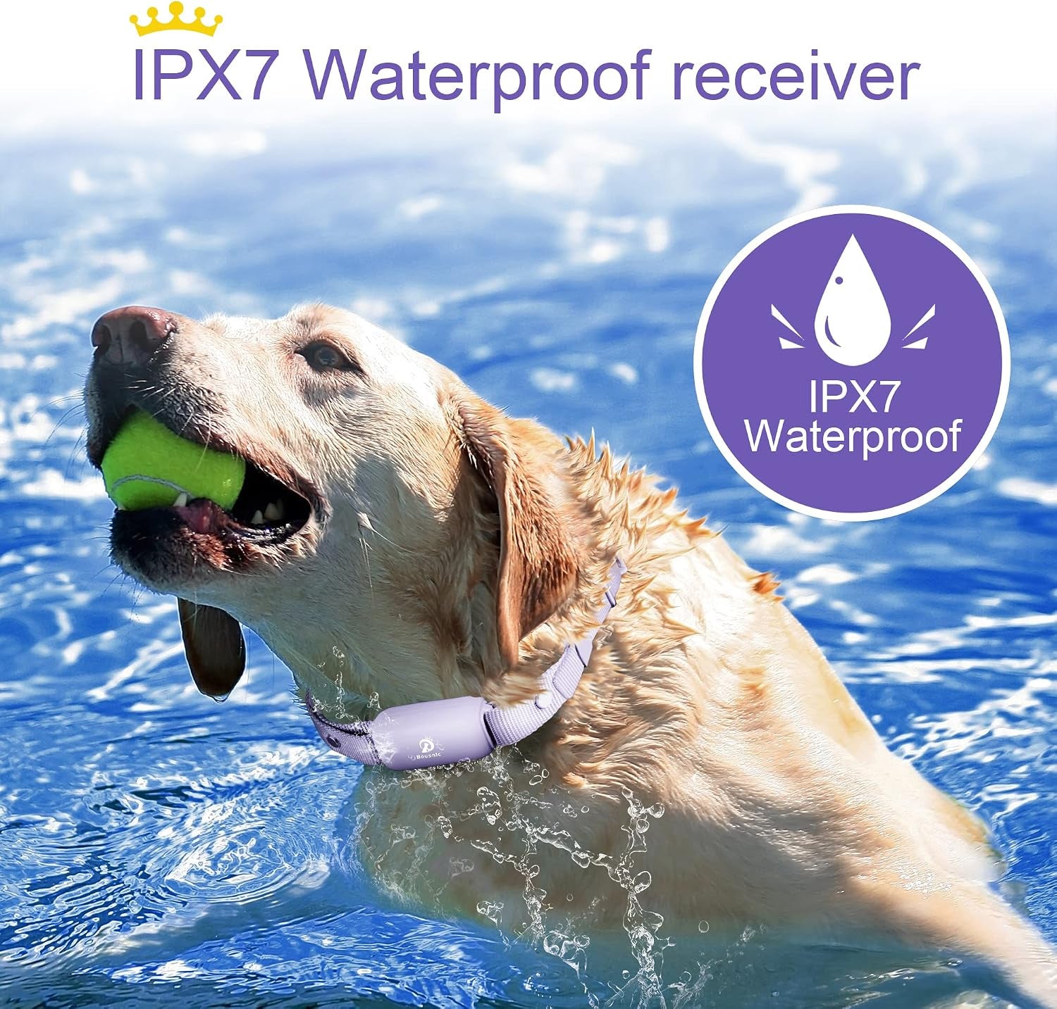 bousnic-dog-shock-collar-for-2-dogs-8-120lbs-waterproof-rechargeable-electric-dog-training-collar-with-remote-for-small-medium-large-dogs-with-beep-vibration-safe-shock-modespurple