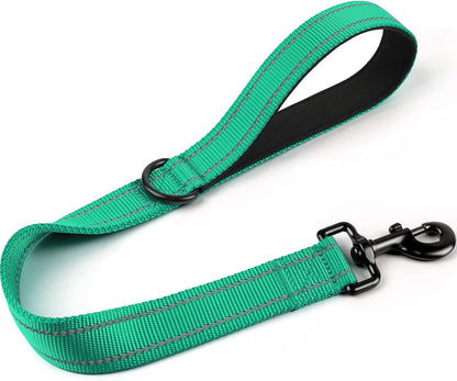 Joytale Short Dog Leash for Close Control & Training, 18", Black | Padded Comfort Handle, Reinforced Nylon Webbing, Secure Metal Clip, for Busy Streets & Heel Training20