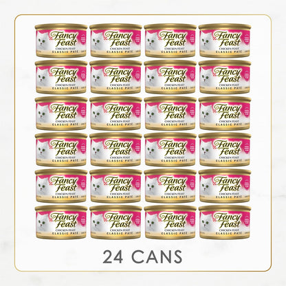 Purina Fancy Feast Classic Pate Wet Cat Food, 3 Oz Cans, 24-Pack4