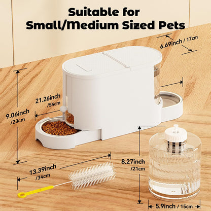 Automatic Cat Feeder 2-In-1 Set with Stainless Steel Bowls | Dog Feeding & Watering Supply with Stailess Steel Bowls Large Capacity Low Noise9