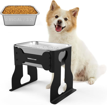 Bobbie & Laxi 14" Elevated Dog Water Bowl, 2.4 Gal Stainless Steel Bowl | Reduces Neck & Joint Strain for Large or Senior Dogs; Rust-Resistant Steel Bowl, Iron Stand10