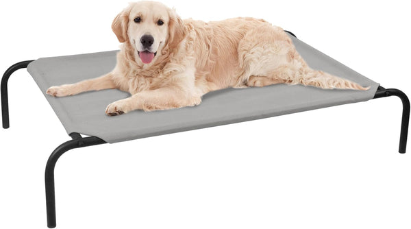 Elevated Dog Bed for Large Dogs, Raised Dog Bed with Breathable Mesh, Non Slip, Easy to Clean, 50.5 Inches, Grey | Raised Dog Bed with Breathable Mesh, Non Slip, Easy to Clean, 50.5 Inches, Grey1