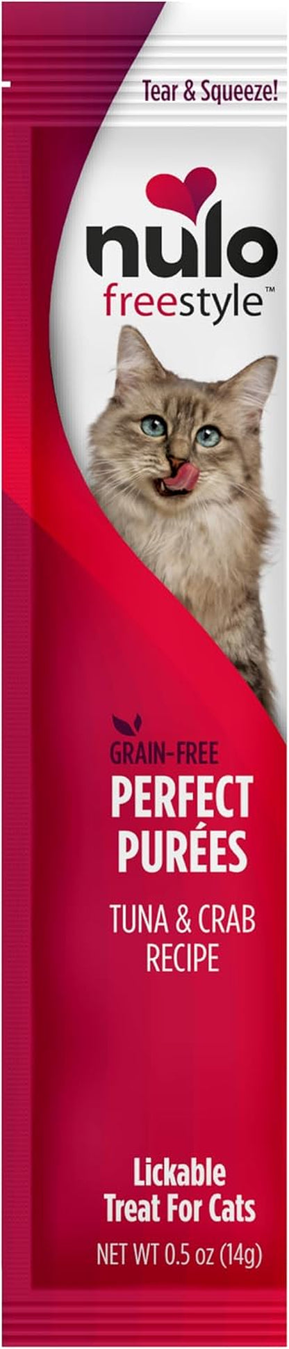 Nulo Freestyle Lickable Cat Treats - Perfect Purées Variety Pack, Squeezable Grain-Free Wet Cat Food Topper, High Moisture for Hydration, 40 X 0.5Oz13