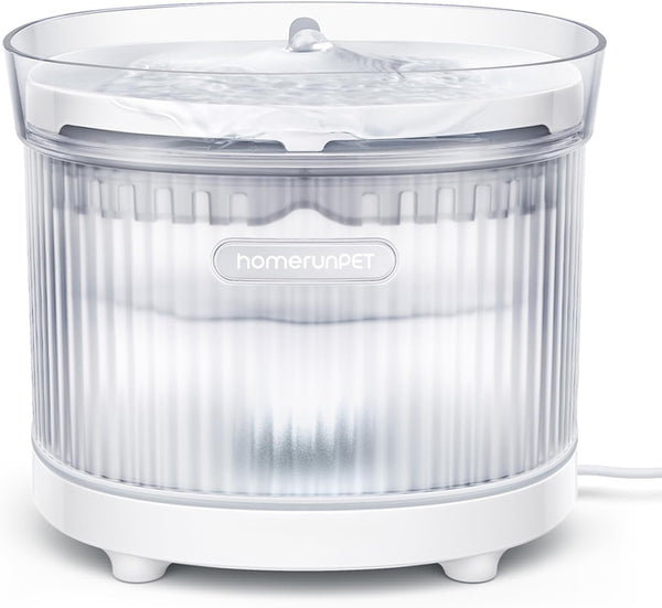 Homerunpet Cat Water Fountain with Wireless Pump, Ultra Quiet Pet Fountain | Bpa-Free, Detachable Design Easy to Clean Pet Water Fountain Indoor, Filter Included, 2L/68Oz9