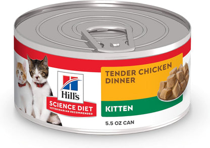 Hill'S Science Diet Kitten Formula Wet Cat Food Variety Pack | #1 Veterinarian Recommended, Liver & Chicken and Minced Salmon, 2.9 Oz. Cans, 12-Pack13