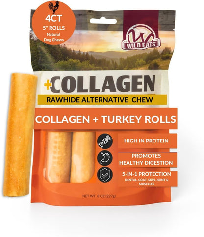 Wild Eats Real Duck Collagen Bully Sticks for Dogs, 25 Pack, Rawhide Free | No Hide Chew Treat Made without Grain, 5 Inch Size, High Protein, Satisfies Natural Gnawing Urges, Suits All Breeds13