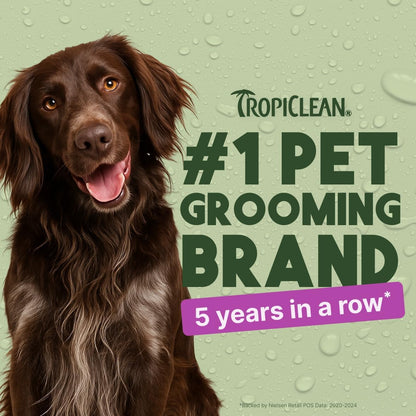 Tropiclean Sweet Pea Cat & Dog Detangler Spray Dematting | Dog Conditioner Spray Derived from Natural Ingredients | Made in the USA | 16 Oz. | Dematting Spray | Sweet Refreshing Scent | for Doodles & All Coat Types | Made in USA3