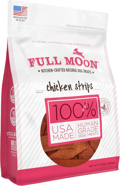 Full Moon® Chicken Strips 12 Oz | Human Grade, No Corn, No Wheat, No Soy, Glycerin Free, Made in the USA1