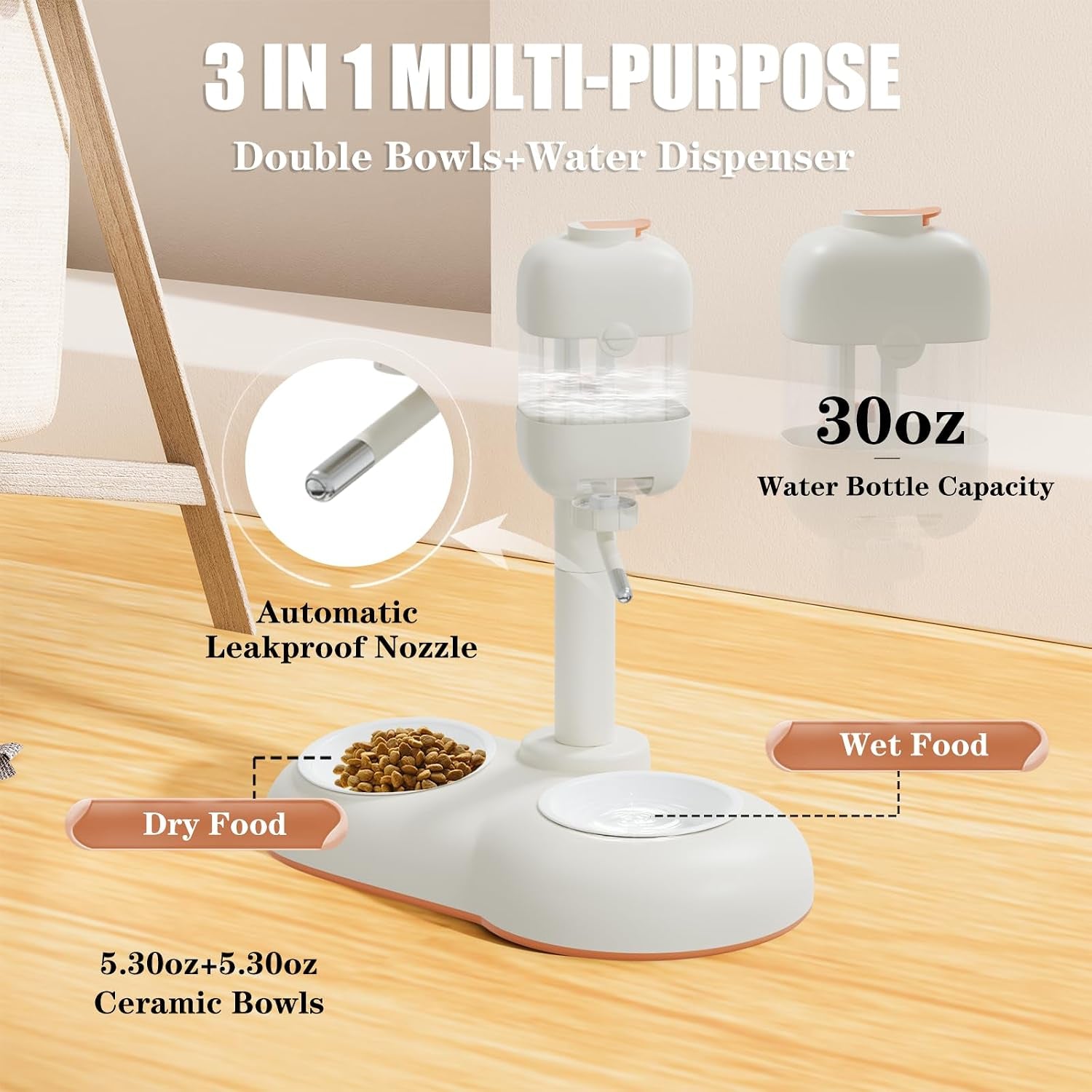 pet-bowls-with-weaning-bottles-3-in-1-height-adjustable-water-dispenser-for-dogs-15-tilted-food-bowls-for-small-dogs-puppy-feeding-pet-food-bowls-for-cats-rabbits-ferrets