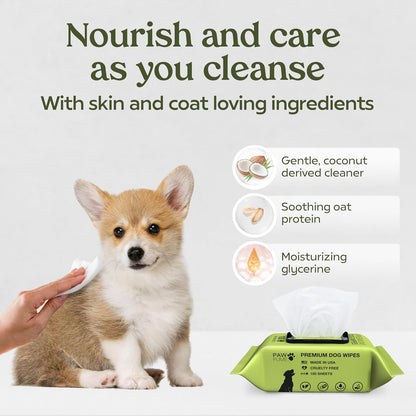 Pawfume Dog Wipes 100 Count, Pet Wipes – Hypoallergenic & Gentle Dog Wipes for Eyes, Face, Butt, and Paws – Cleaning & Deodorizing, Grooming Tear Stain Wipes for Puppy, Adult Dogs & Cats4