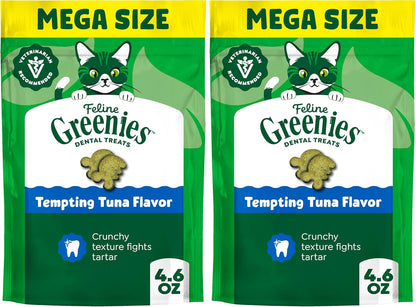 Greenies Feline Natural Dental Cat Treats, Tempting Tuna Flavor, 9.75 Oz | #1 Veterinarian-Recommended, 36% Less Tartar in 28 Days, Cleans to Gumline, Crunchy Texture, Natural Ingredients12