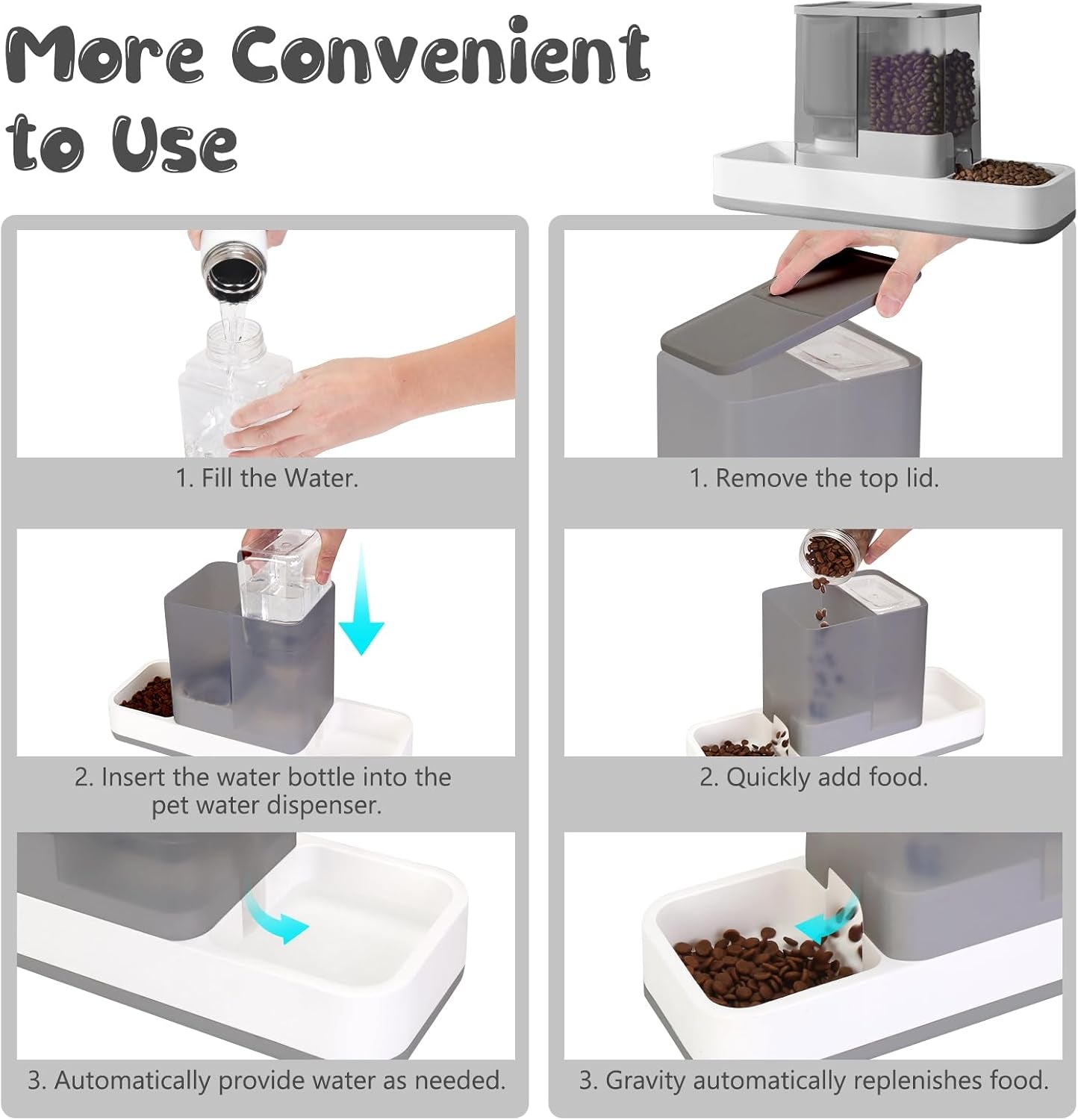 gearroot-automatic-cat-feeder-and-water-dispenser-2-in-1-gravity-pet-food-feeder-and-water-dispenser-detachable-cat-food-dispenser-for-small-dogs-and-cats-gray