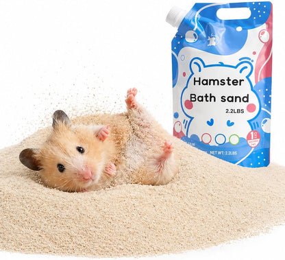 Meow&Woof Hamster Sand Bath Container, Large Sandbox Toilet Gerbil Batheoom, Tiny Chinchilla Dust Bathtub Sand Bath Box for Hamster Cage Accessories 5.2 Inch - Blue16