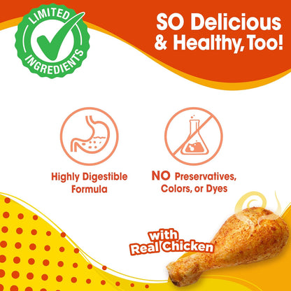Nylabone Nubz Natural Dog Treats Made with Real Chicken, Small, 4 Count | Long Lasting Dog Chews, Made in USA, Limited Ingredients, Highly Digestible, Dog Dental Treats for Small Dogs up to 30 Lbs7