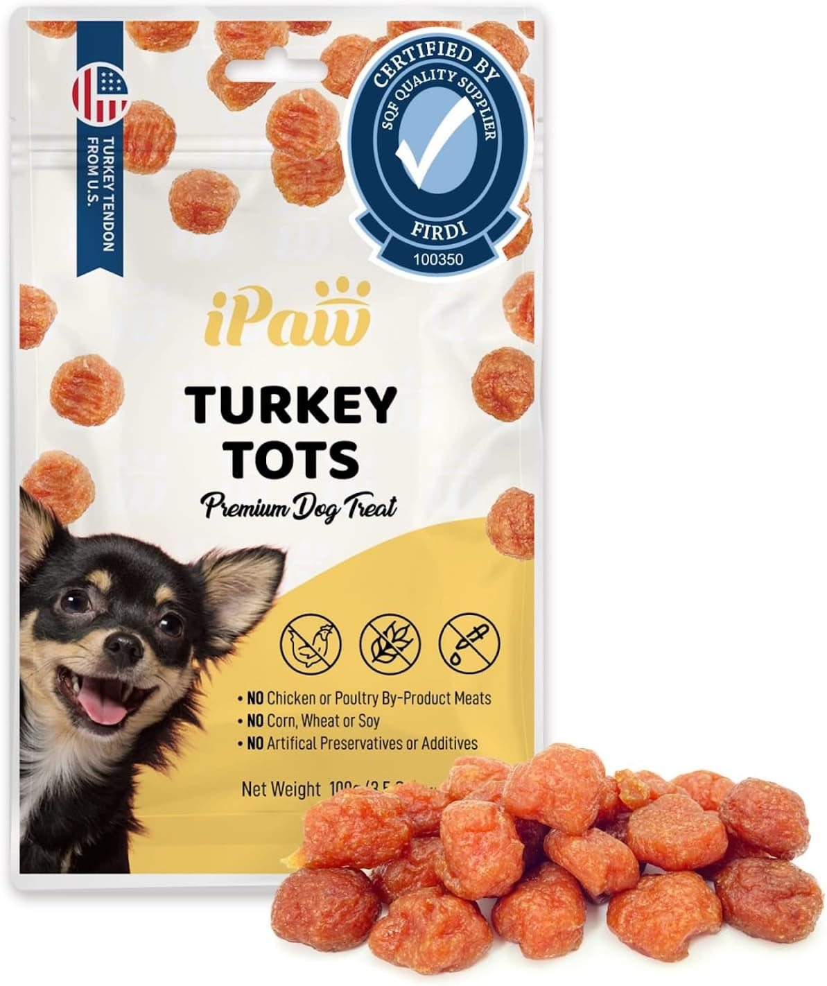 ipaw-chicken-tots-dog-treat-sqf-certified-production-process-training-treat-puppy-training-human-grade-training-reward-hypoallergenic-easy-to-digest