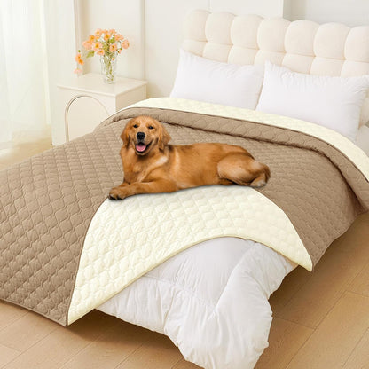 Smiry Waterproof Dog Bed Cover, Reversible Pet Blanket for Sofa Couch | Soft Washable Dog Blanket, Leakproof Couch Cover for Dogs Cats & Furniture Protection, 52X82, Grey/Dark Grey93