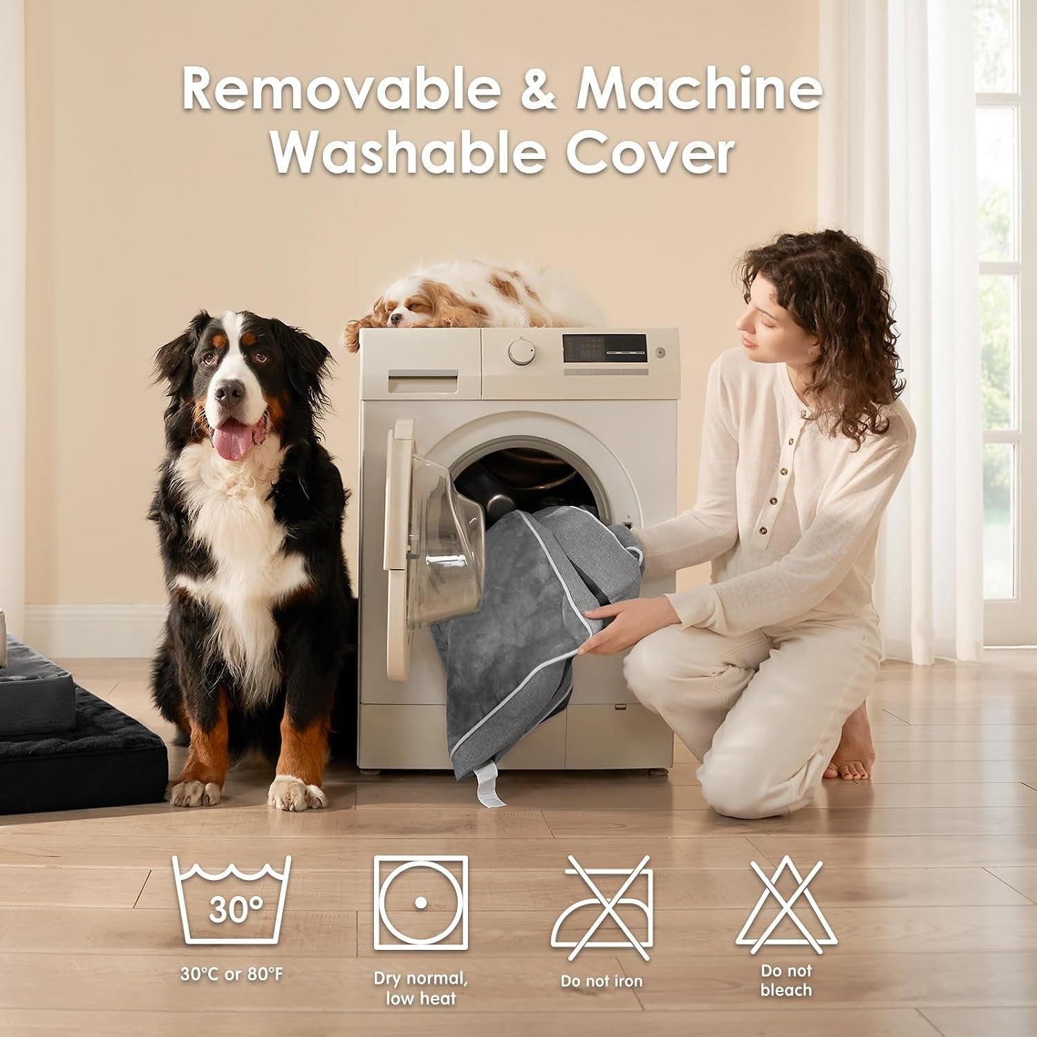 eheyciga-medium-memory-foam-dog-crate-bed-washable-30x20inch-grey-high-density-egg-crate-foam-waterproof-liner-removable-easy-clean-cover-non-slip-bottom-fits-crate-floor-and-sofa