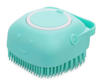 Pet Bath Massage Brush Puppy Dog Cat Grooming Cleaning Soft (Blue)2