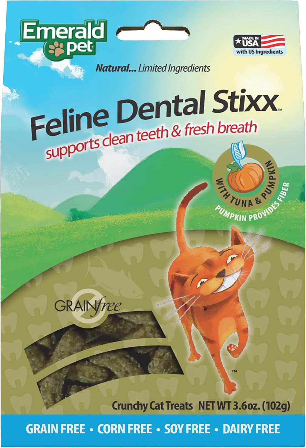 emerald-pet-grain-free-chicken-cat-dental-treats-crunchy-dental-sticks-for-cats-to-clean-teeth-reduce-plaque-tartar-freshen-breath-pumpkin-for-digestive-health-natural-cat-chews-3-6-oz