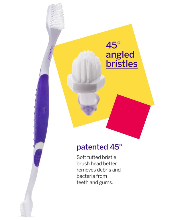Petsmile Professional Pet Toothbrush, Patented 45° Cats + Dogs | Patented 45° Angled Brush Head, Soft Bristles, Reaches below Gumline, Small + Large Pets, Vet-Recommended, Ergonomic Handle2