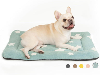 Mora Pets Cat Bed for Indoor Cats Washable Dog Crate Pad Cute Star Dog Bed Mat for Small Dogs Pet Kennel Pad for Cage Soft Flat Puppy Kitten Cushion Sleeping Anti-Slip Grey 22 X 1333