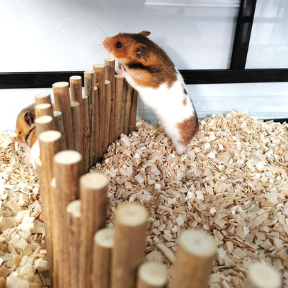 Flexible Hamster Wooden Bridge, 11.8In Fence for Cage Accessories | Rat Wood Sticks Ladder for Platforms Decor Stuff Hides6